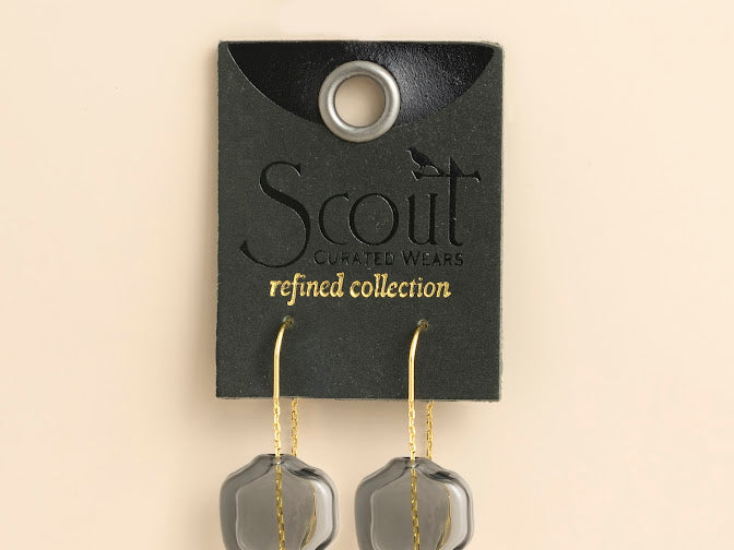 Refined Glass Organic Threader - Smoke/Gold