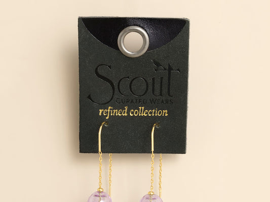 Refined Glass Stacked Threader - Lavender/Smoke/Gold