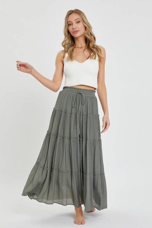 Olive Grove Maxi Skirt