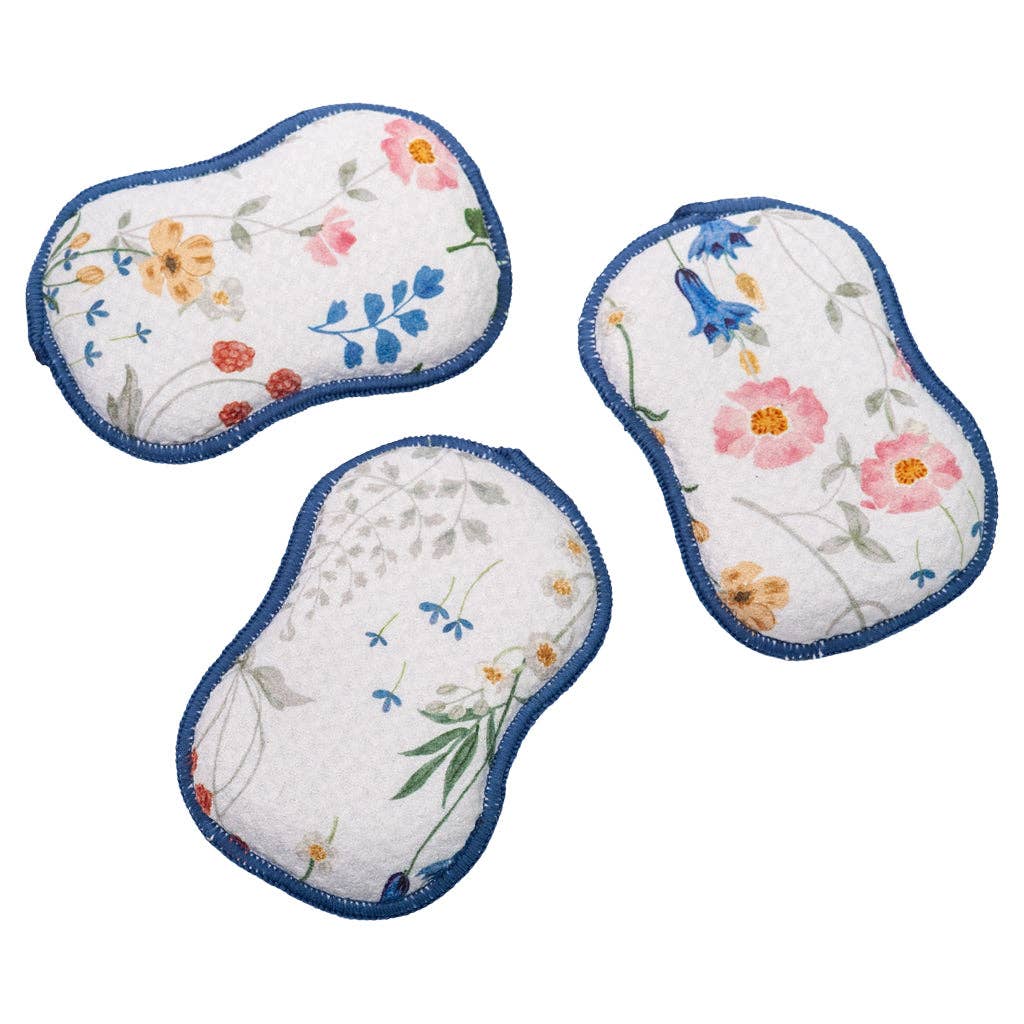 RE:usable Sponges (Set of 3) - Serenity Floral: Multicolor