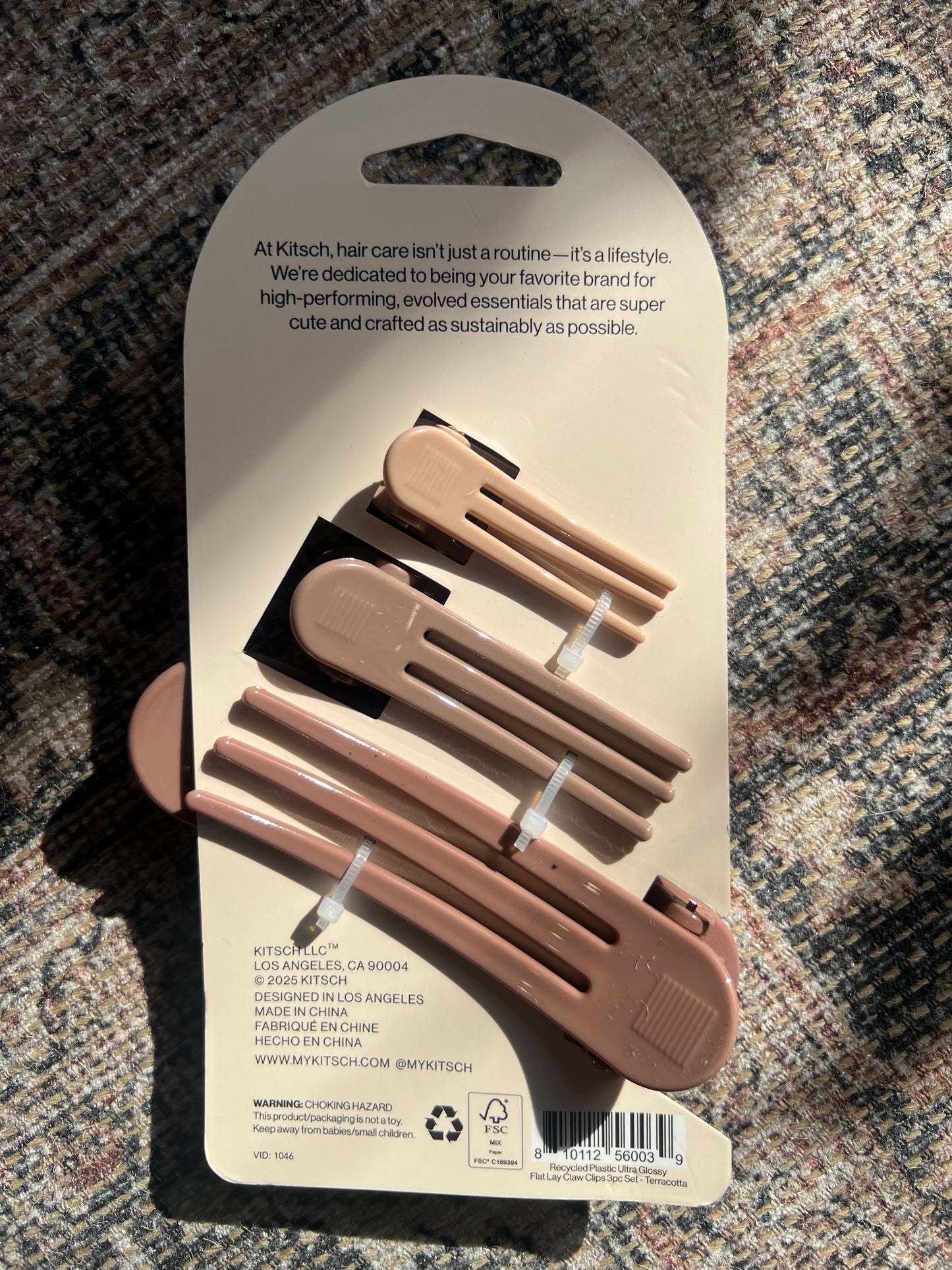 Flat Lay Claw Clip - Terracotta
