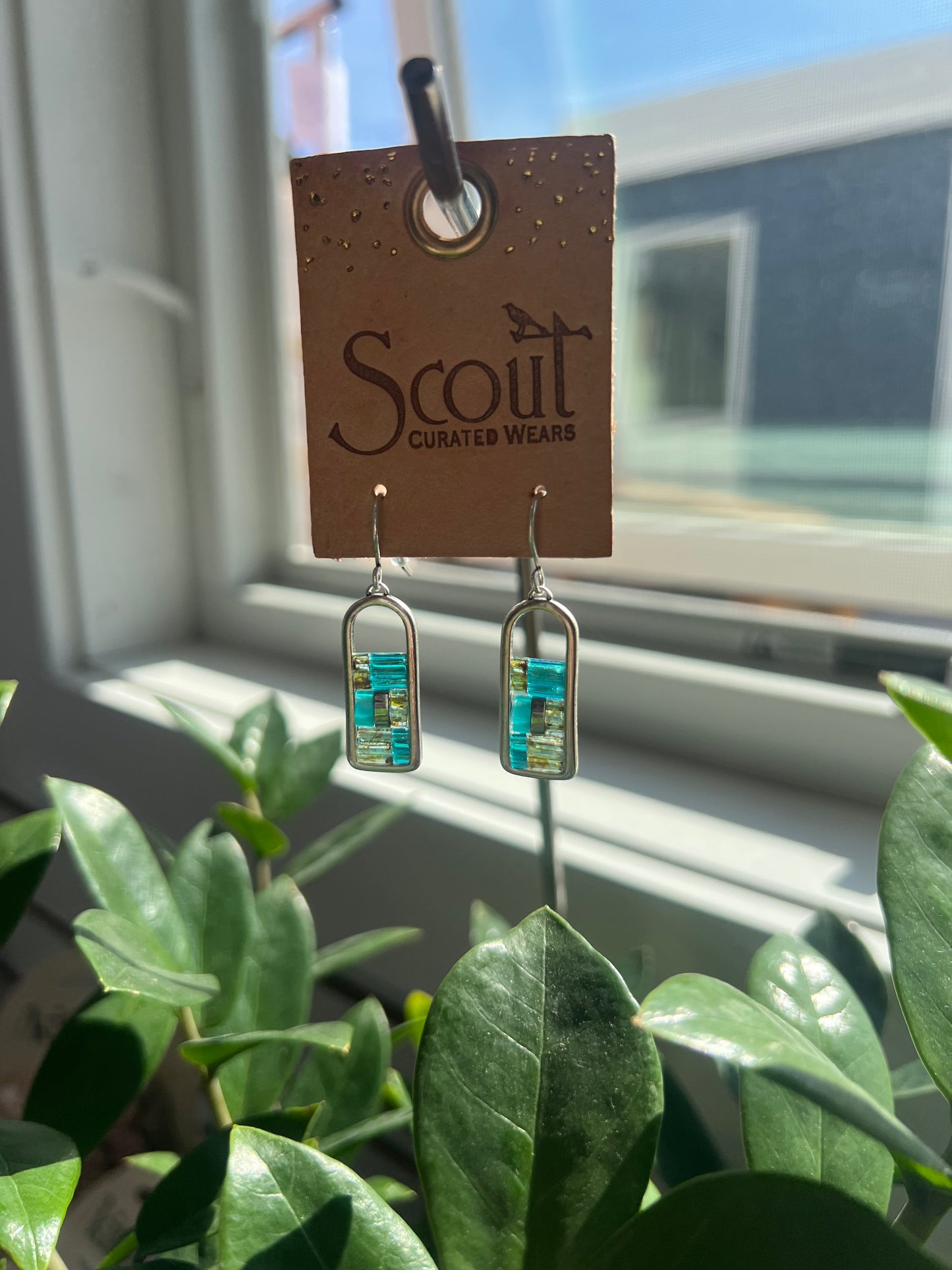 Good Karma Miyuki Frame Earring - Marine/Silver