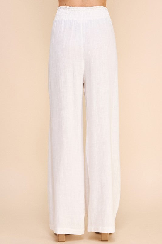 The Harbor Smock Waist Pant - Off White