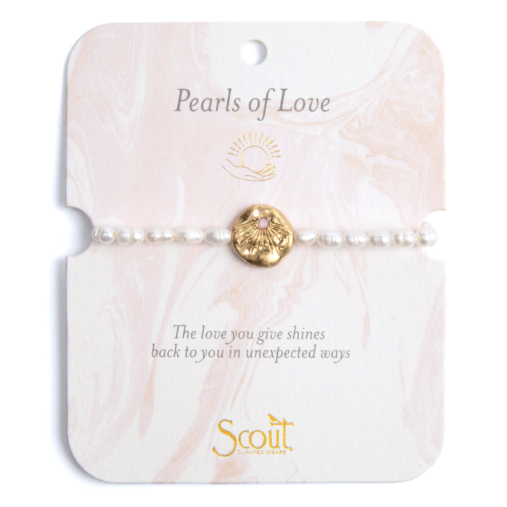 Pearl Affirmation Bracelet-Love