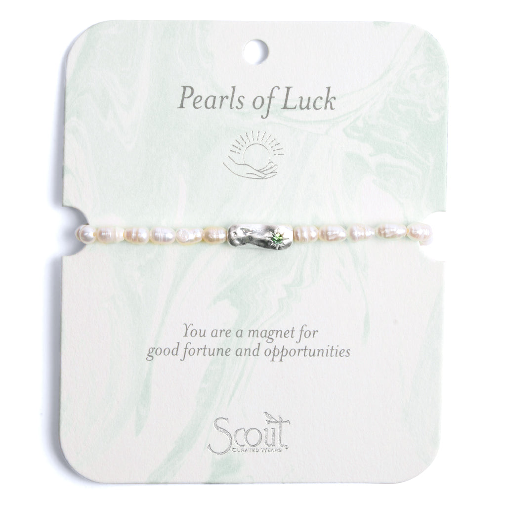 Pearl Affirmation Bracelet-Luck