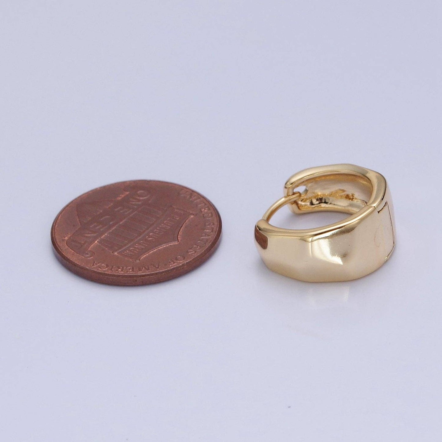 Auric Facet Hoops