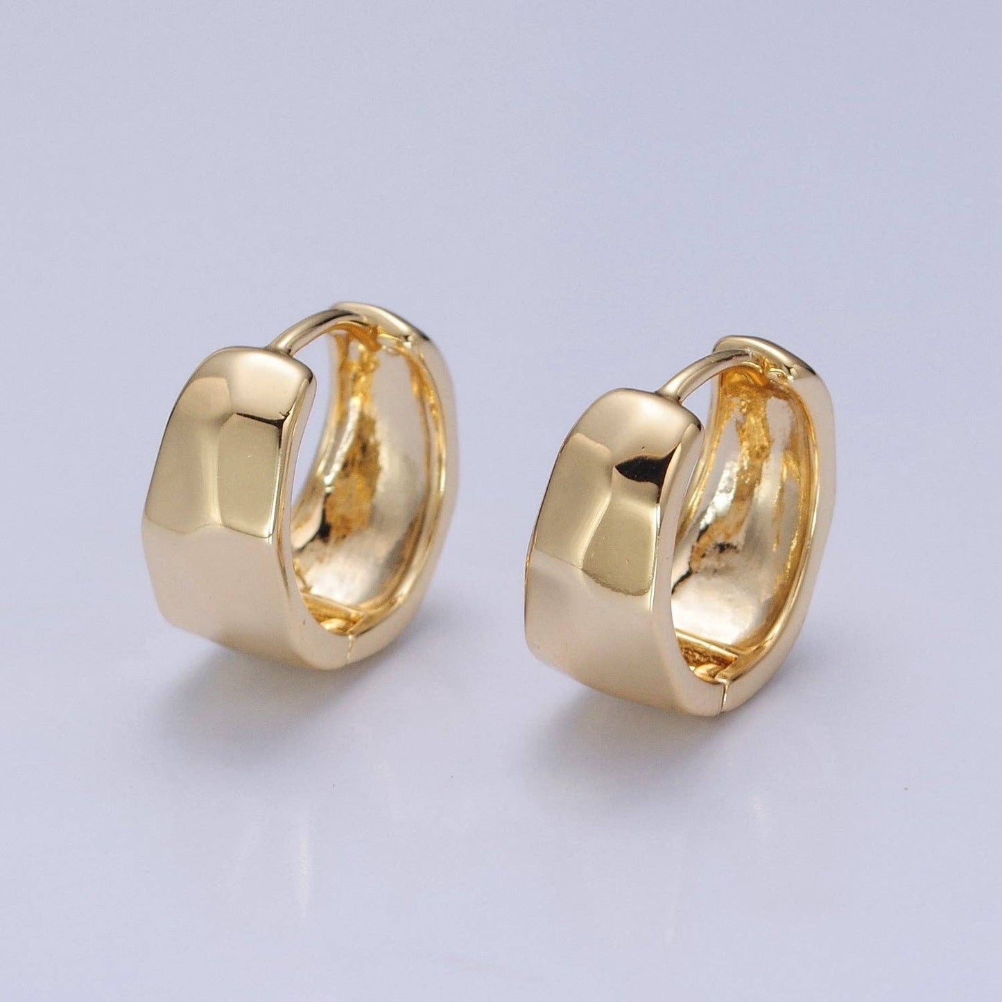 Auric Facet Hoops