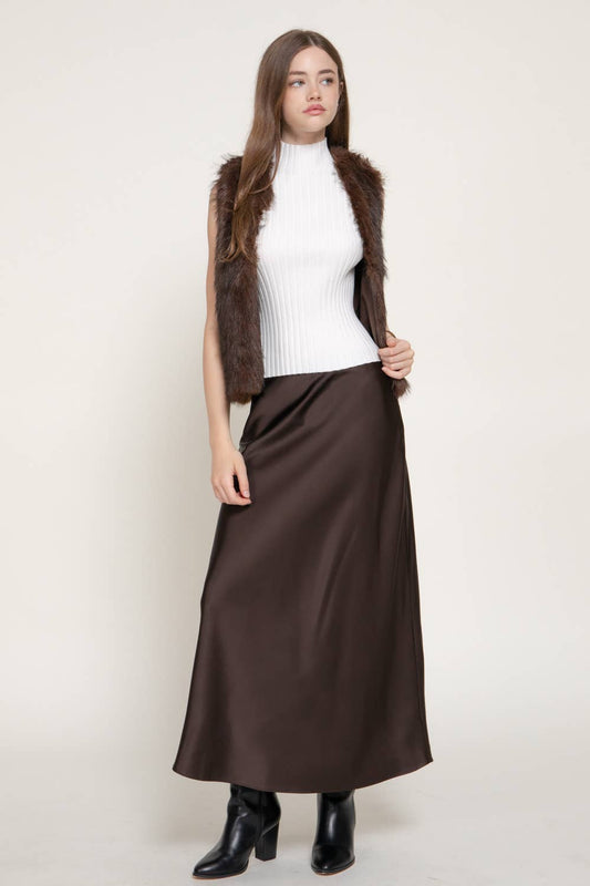 The Afterglow Satin Skirt