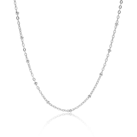 Stainless Steel Satellite Chain Necklace: Stainless / 16+2"