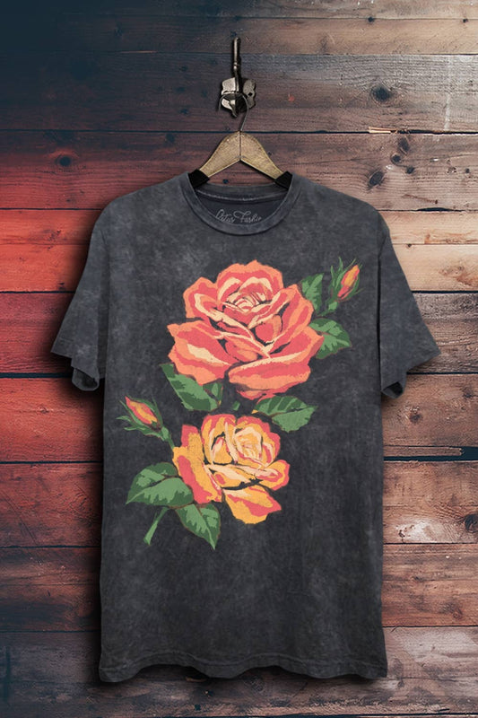 Painted Roses Boyfriend Tee