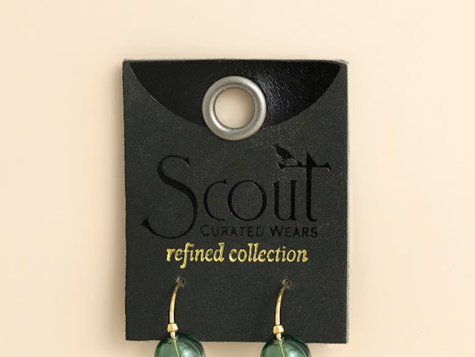 Refined Glass Hoop - Teal/Gold