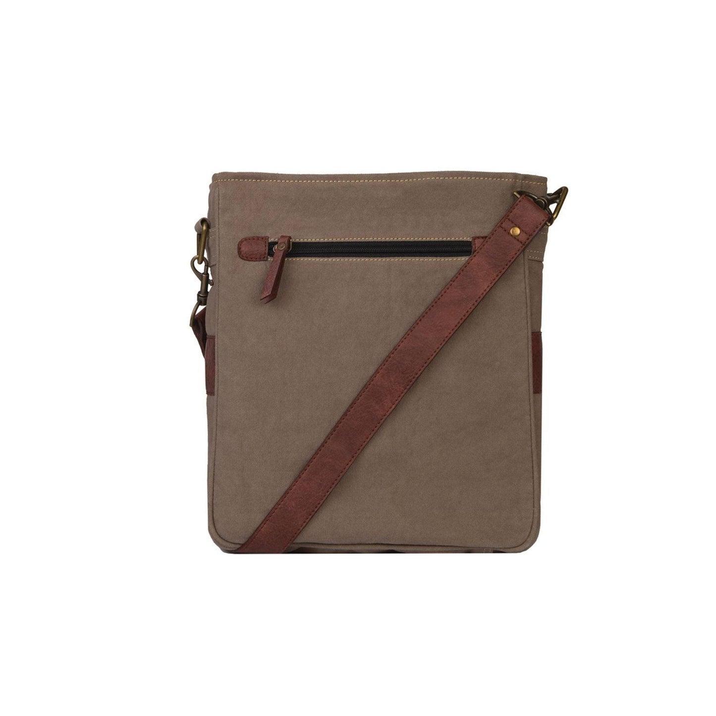 Cameron Up-Cycled Canvas Crossbody Bag - Oak