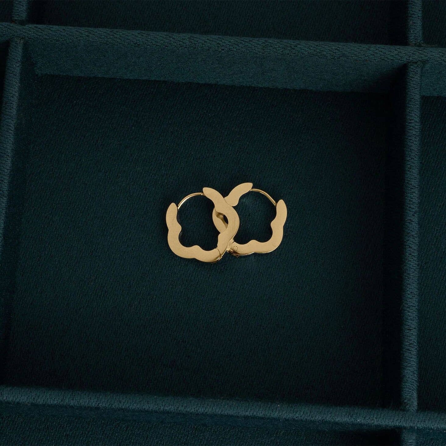 Flower Huggie Earrings
