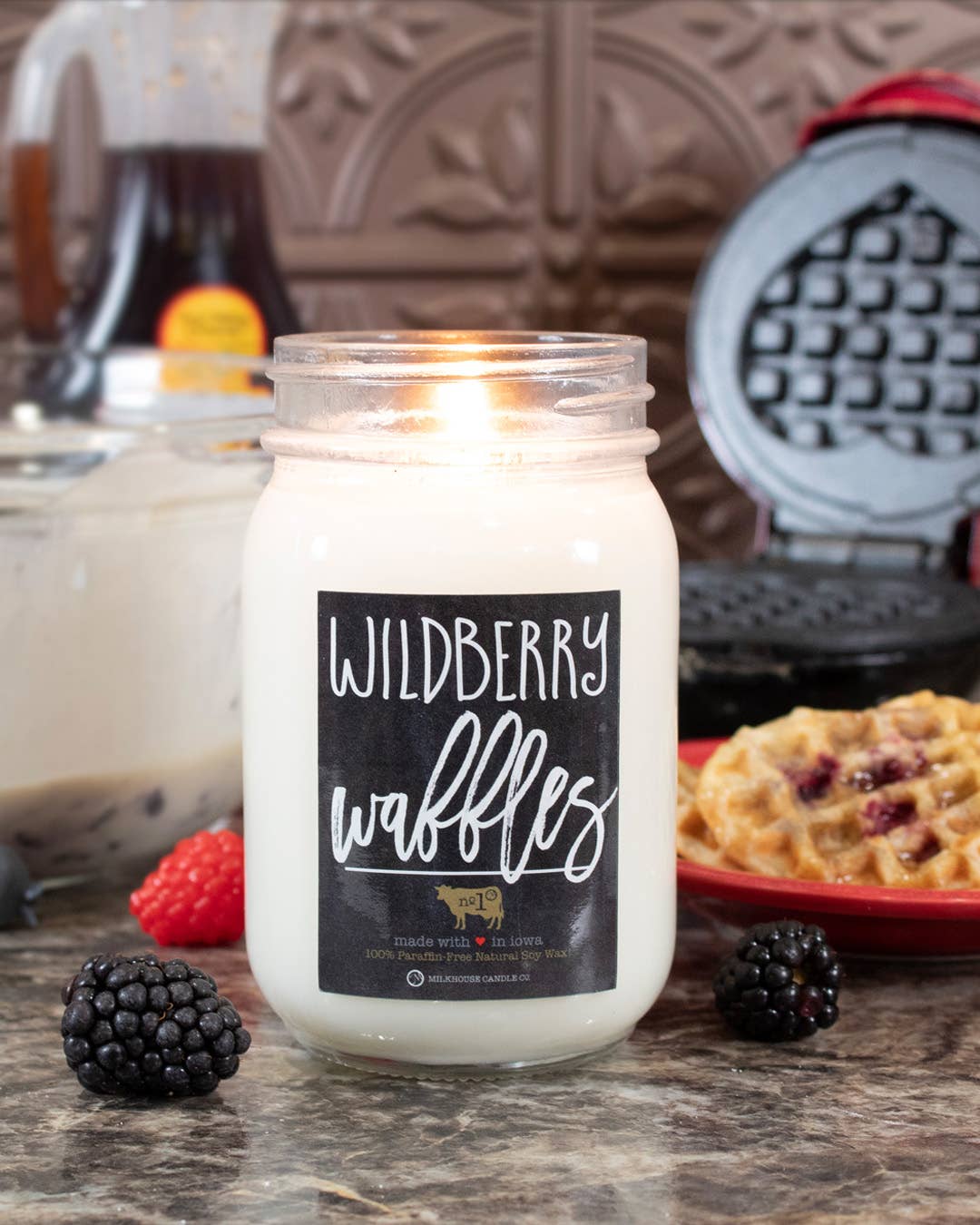 Wildberry Waffles Mason Jar Candle