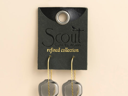Refined Glass Organic Threader - Smoke/Gold