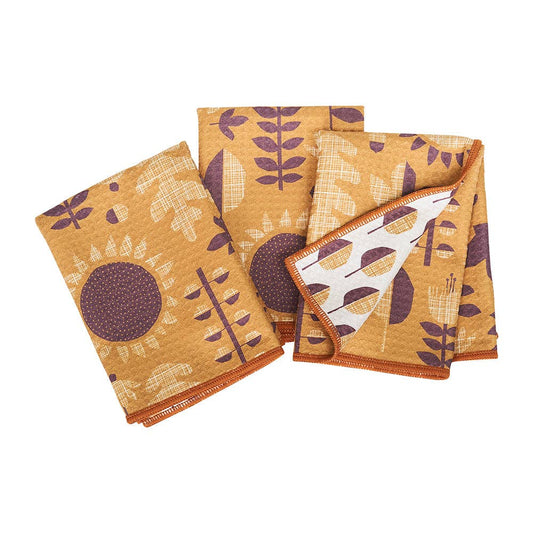 Mighty Mini Towel (Set of 3) Reversible Mod Sunflower