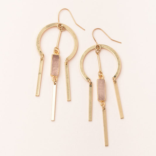 Dream Stone Earring - Rose Quartz