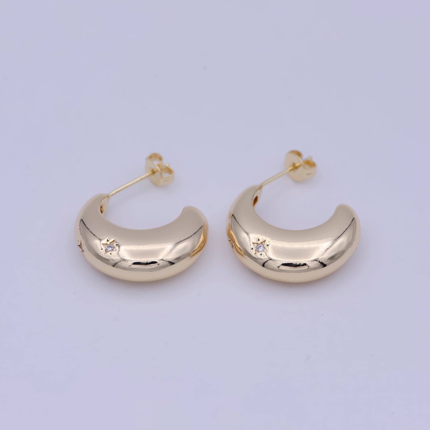 Star Celestial Hoop Earrings