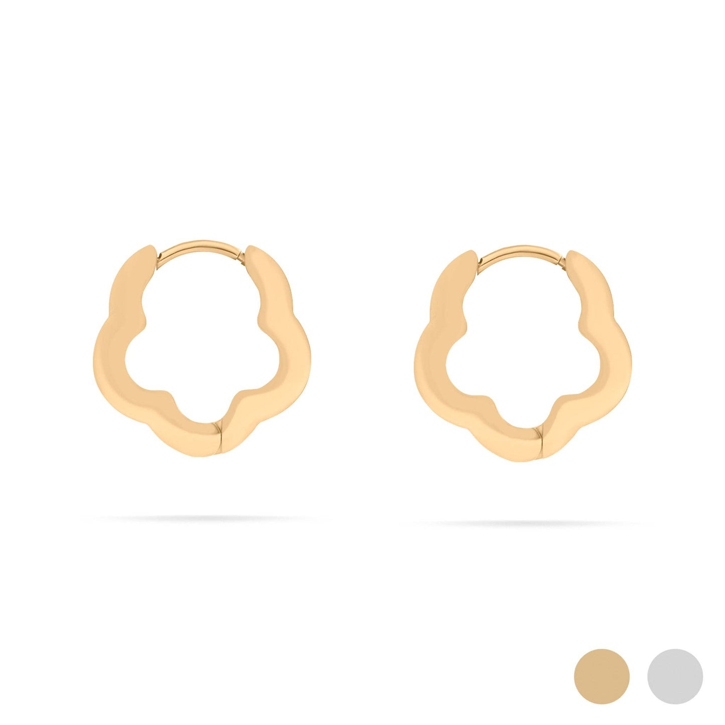 Flower Huggie Earrings