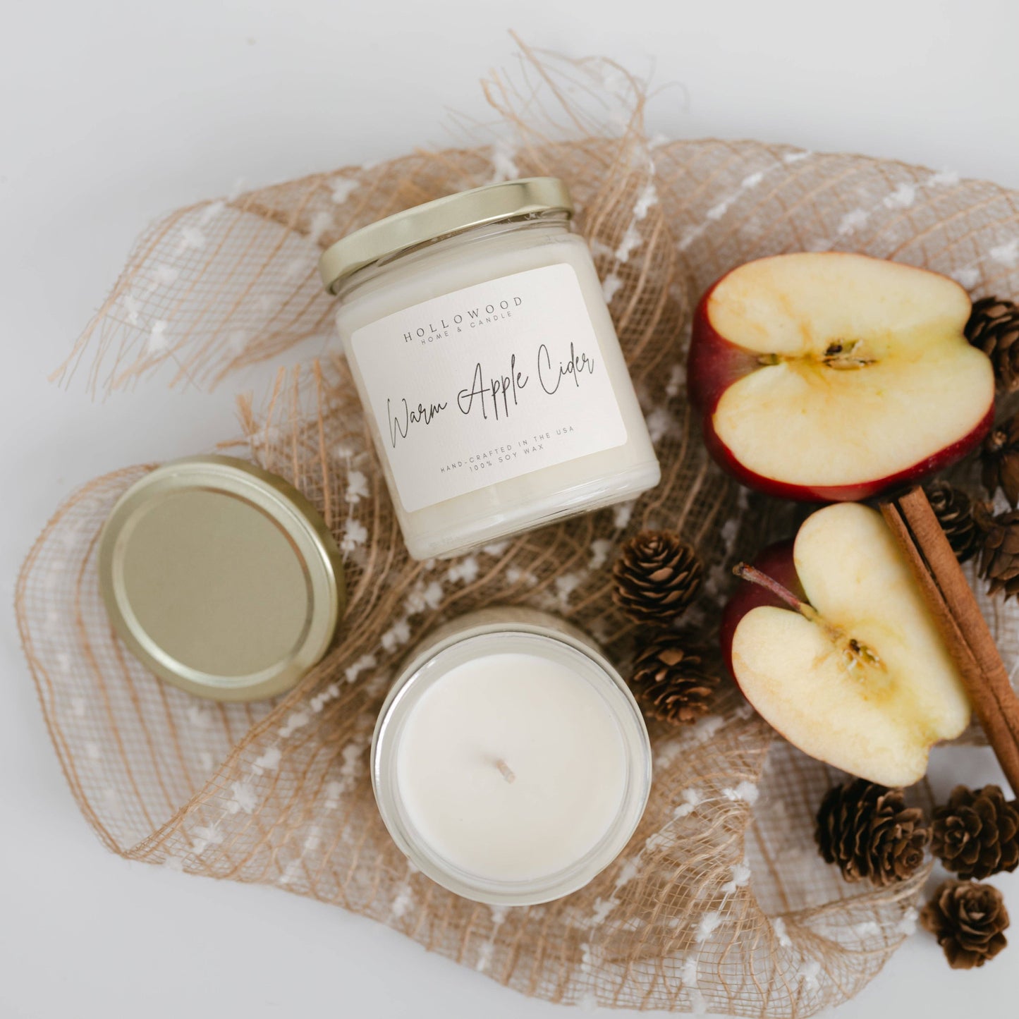 WARM APPLE CIDER | FALL | 8 OZ CANDLE: 8 OUNCE