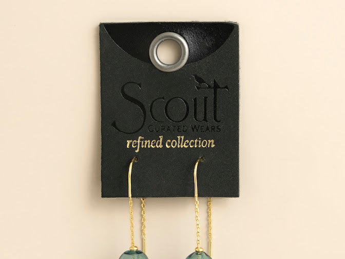 Refined Glass Stacked Threader - Teal/Blue/Gold