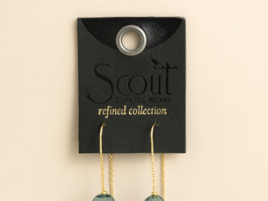 Refined Glass Stacked Threader - Teal/Blue/Gold