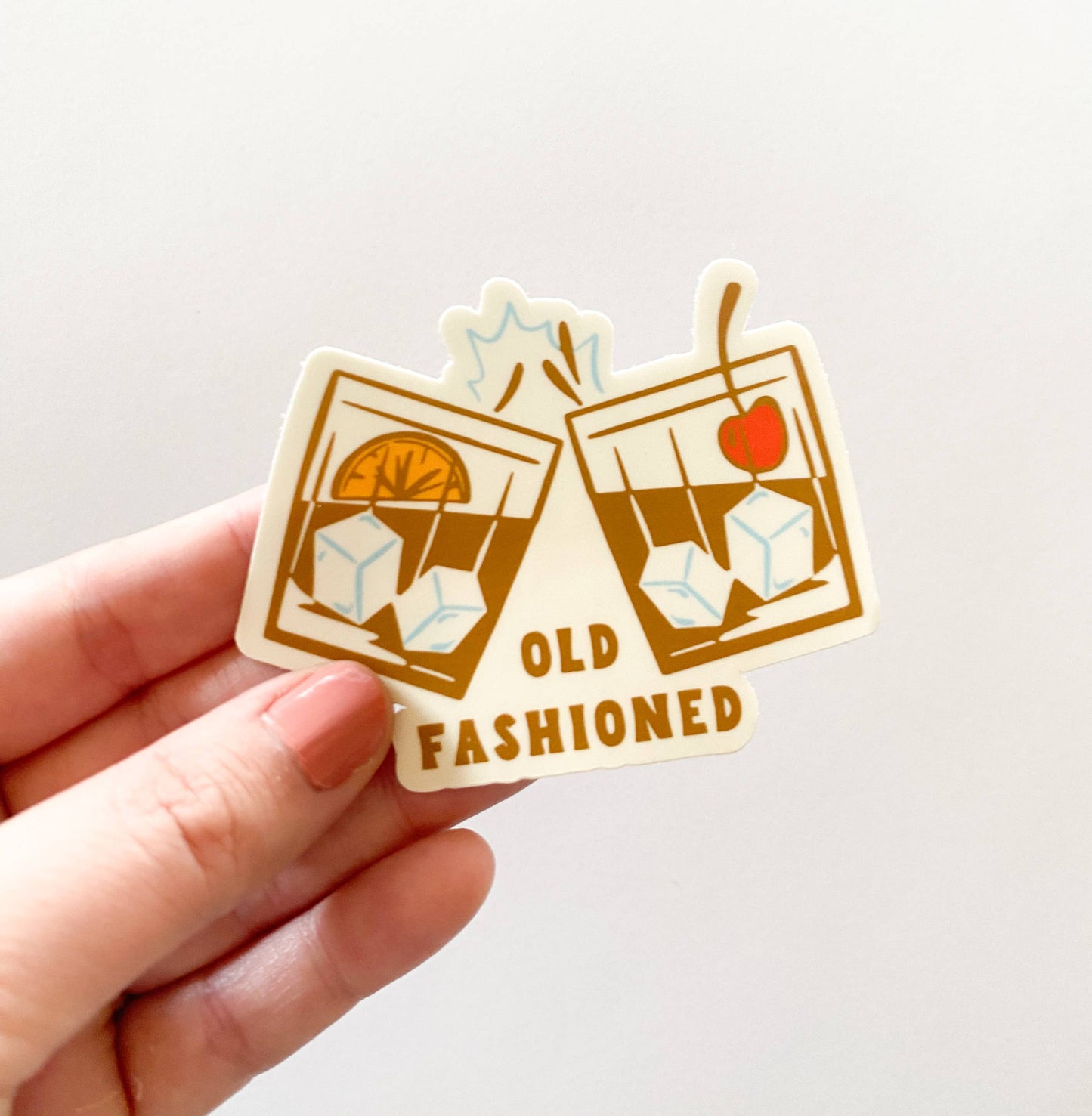 Old Fashioned Cheers Vinyl Sticker