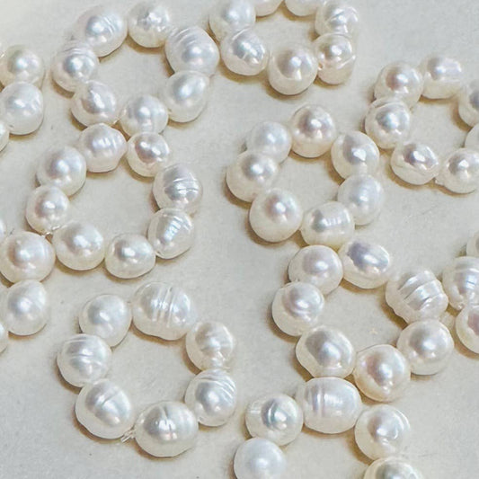 Ivory Pearl Stretch Bandana Charm