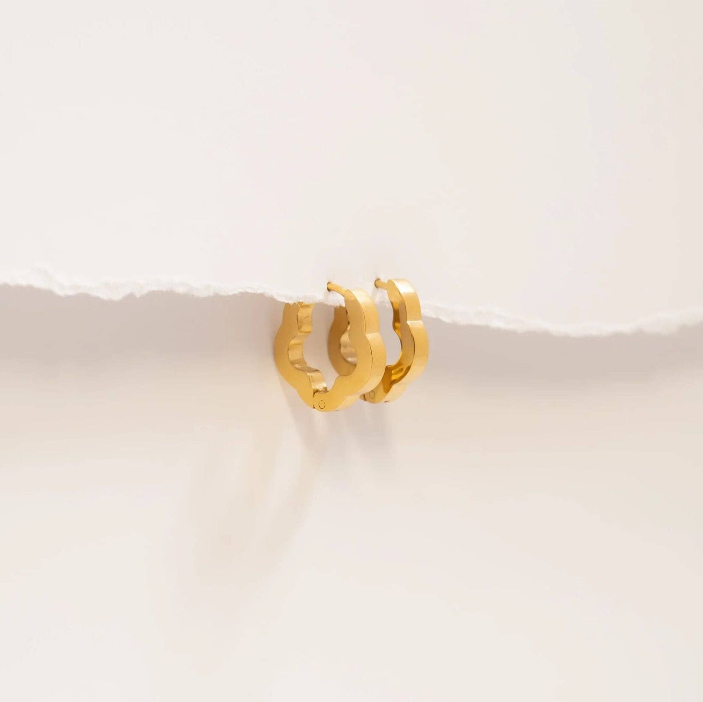 Flower Huggie Earrings
