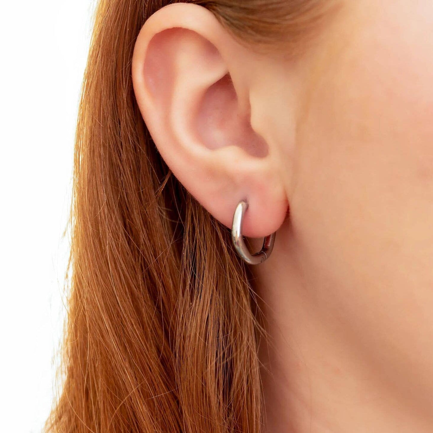 Rounded Geometric Hoop Earrings