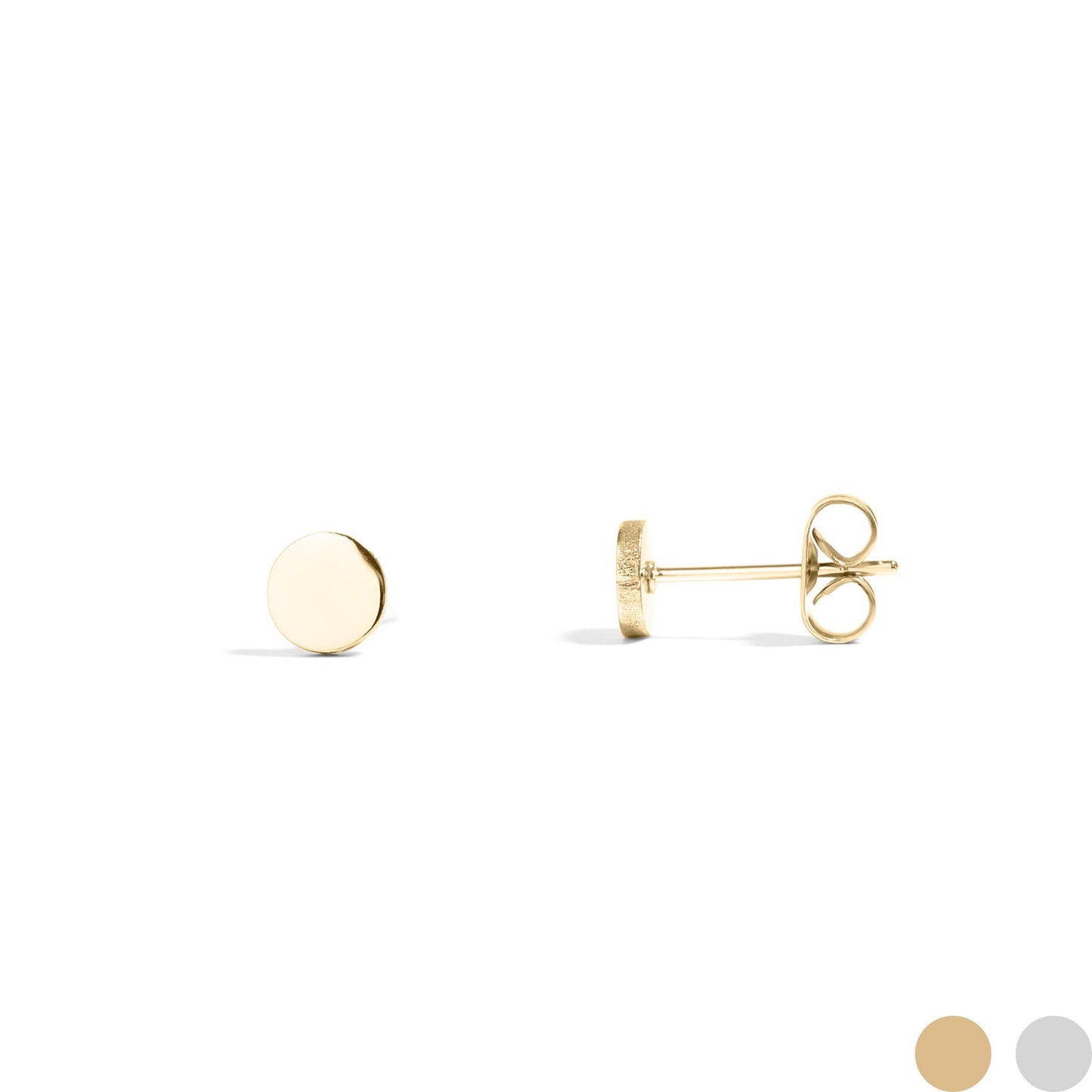 Round Stud Earrings
