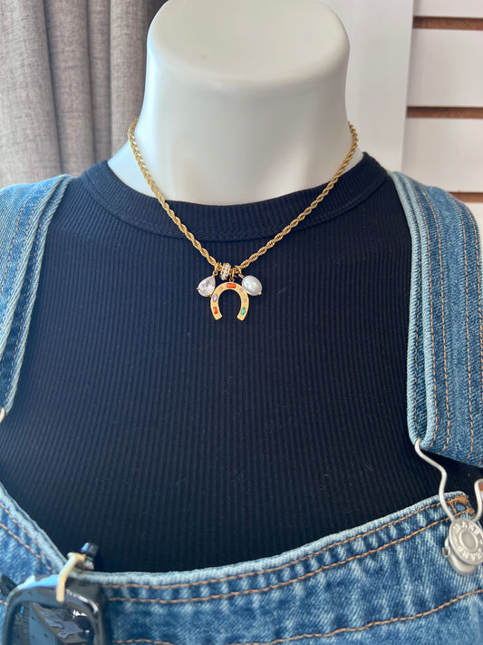 Horseshoe Charm Necklace