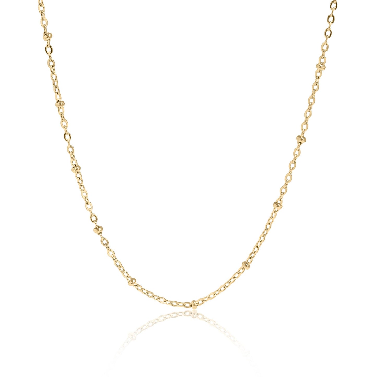 Stainless Steel Satellite Chain Necklace: 18+2"