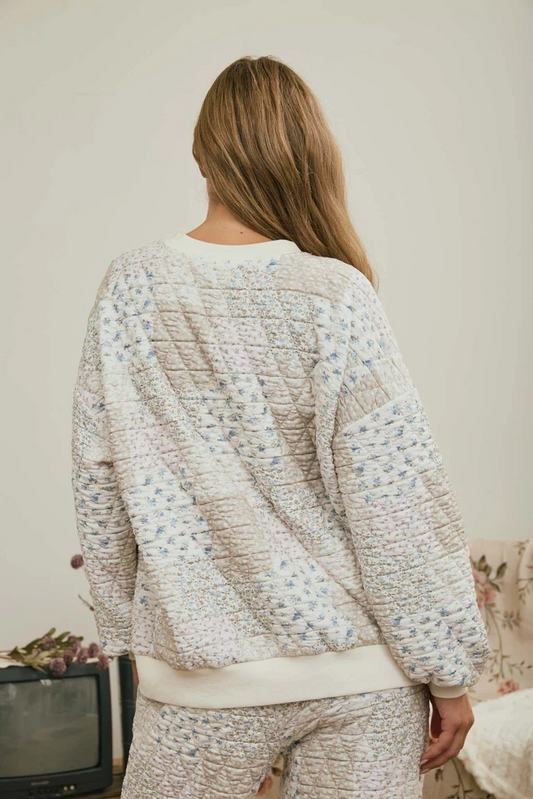 The Prairie Bloom Quilted Pullover