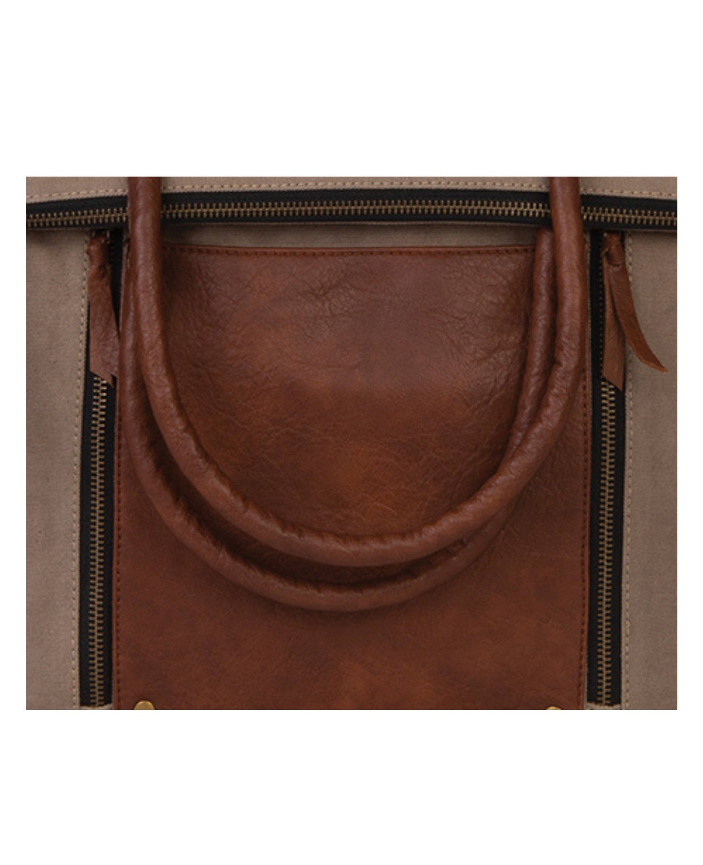 Fold Over Stone Up-Cycled Convertible Tote Bag