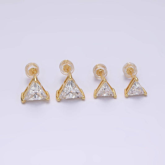 Triangle Bezel Stud-14k Gold Filled