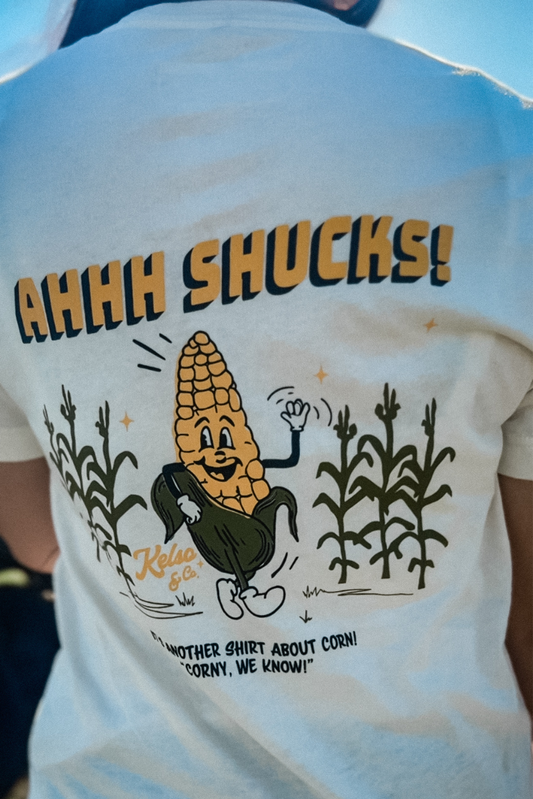 "Ahhh Shucks" Dancing Corn Graphic Tee