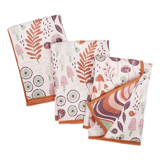 Mighty Mini Reversible Towel (Set of 3) Fall Funghi