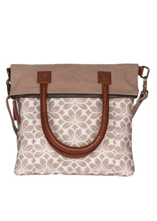 Luna Cycled Canvas and Durrie Rug Tote