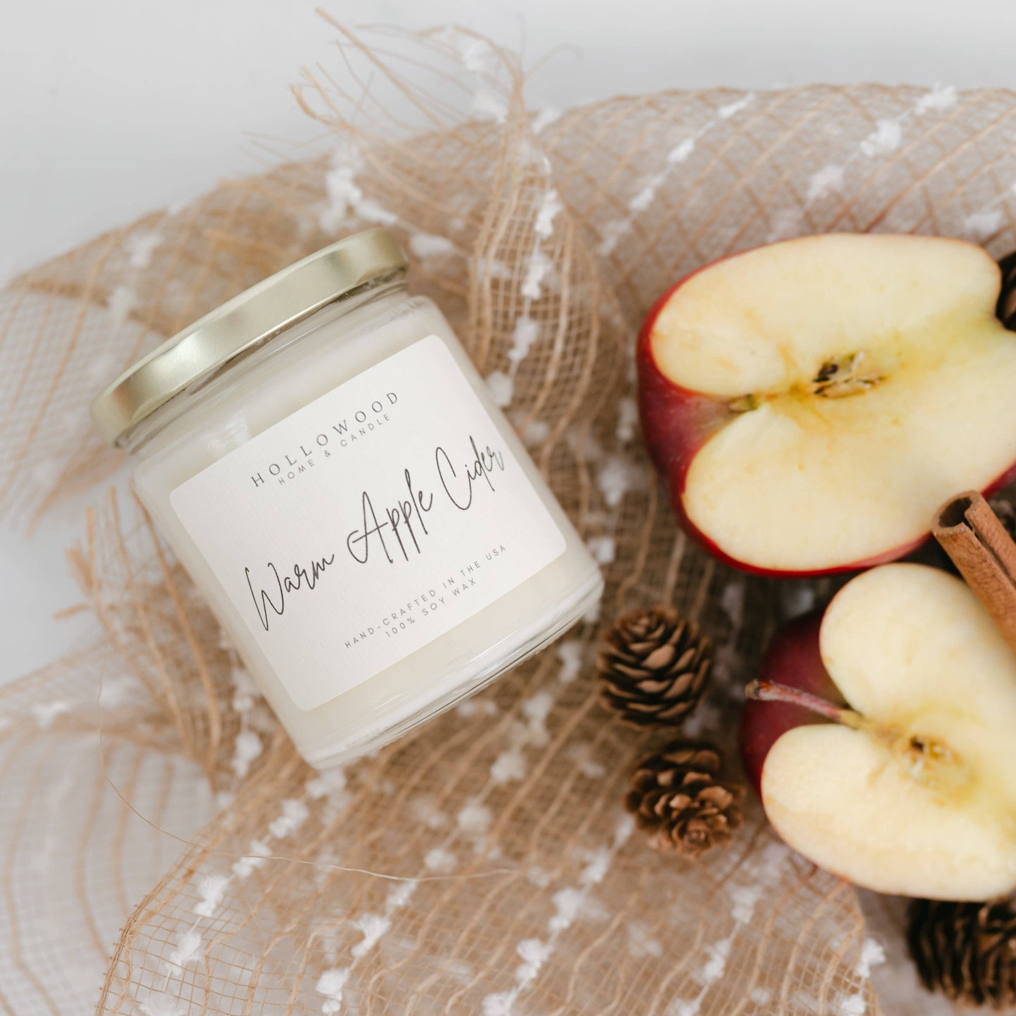 WARM APPLE CIDER | FALL | 8 OZ CANDLE: 8 OUNCE
