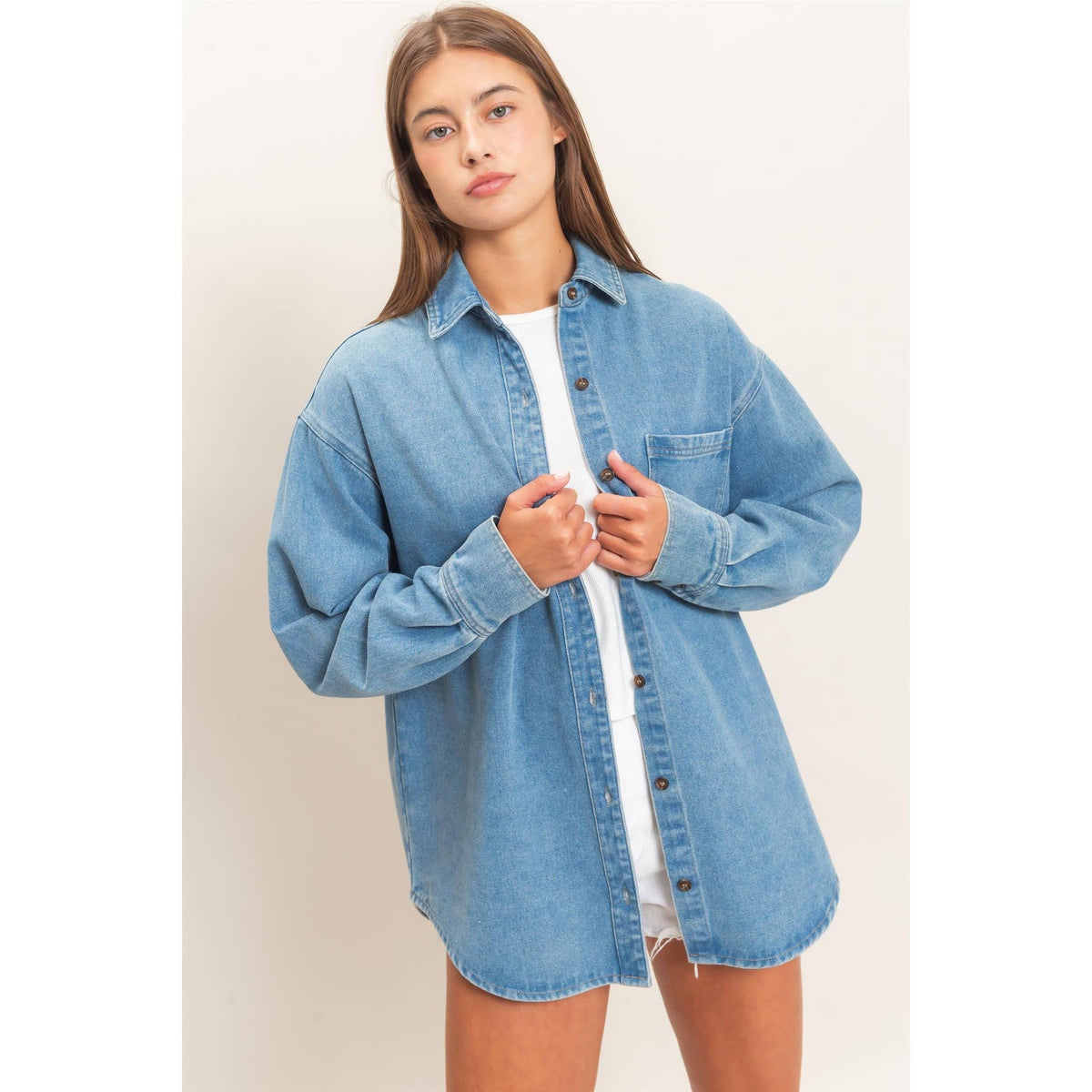 Wander Denim Button Up