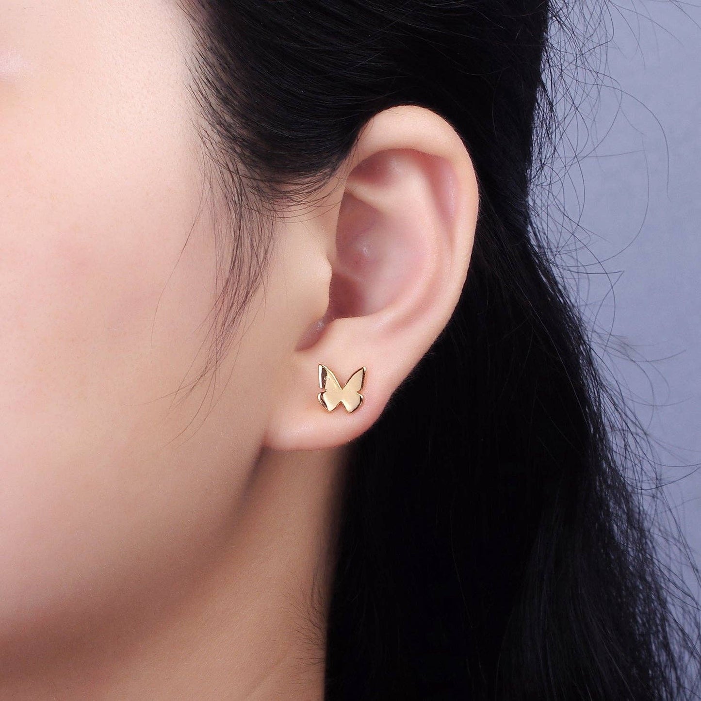 Mini Butterfly Stud-16K Gold Filled