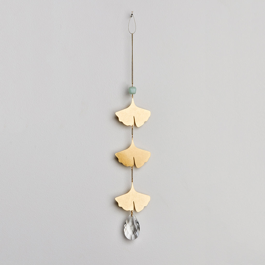 Suncatcher-Botanical Leaf/Amazonite