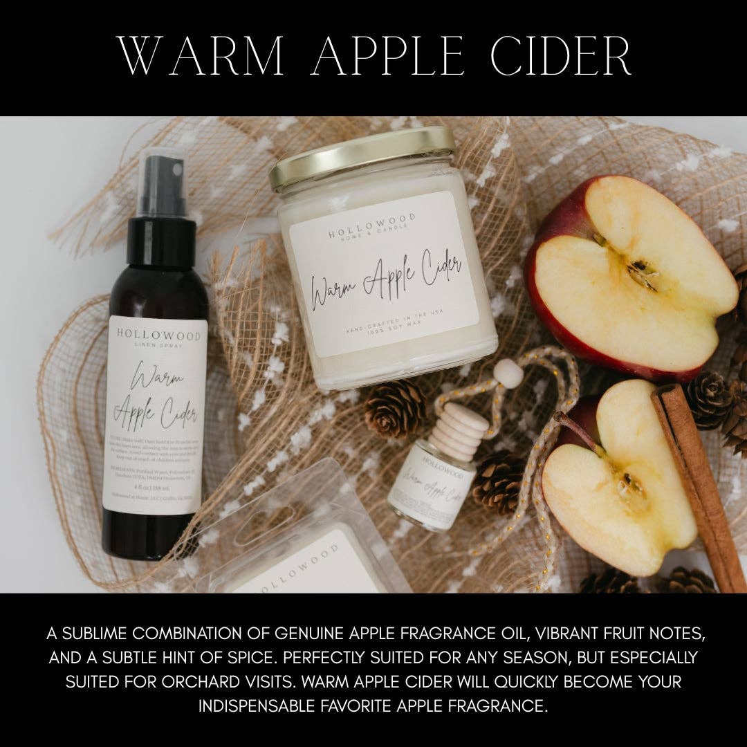 WARM APPLE CIDER | FALL | 8 OZ CANDLE: 8 OUNCE