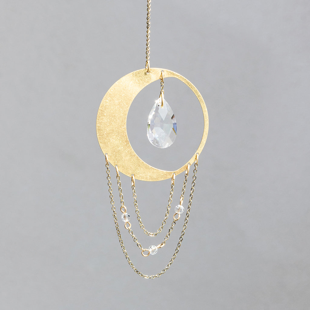 Mini Suncatcher-Crescent Moon/Balance