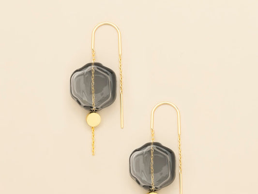 Refined Glass Organic Threader - Smoke/Gold