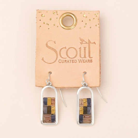 Good Karma Miyuki Earring - Gunmetal/Silver