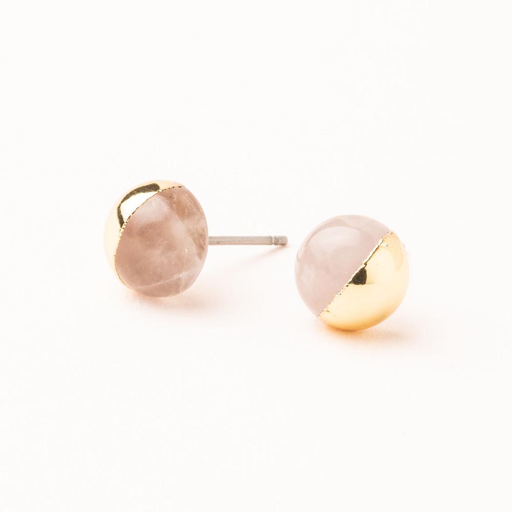 Dipped Stone Stud Earring