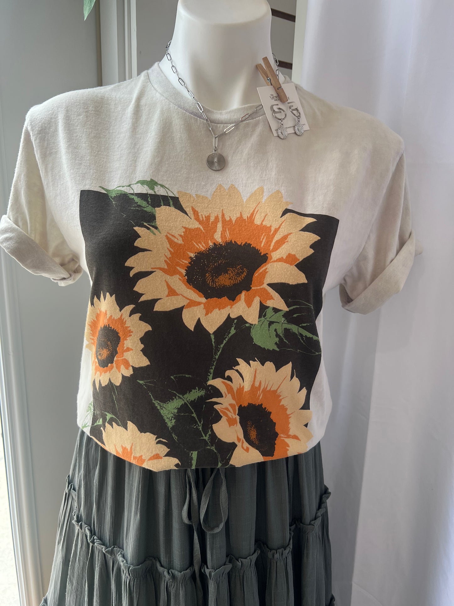 Golden Bloom Boyfriend Tee