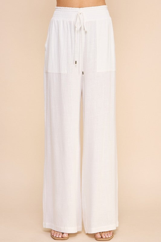 The Harbor Smock Waist Pant - Off White